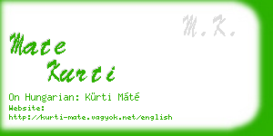 mate kurti business card