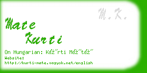 mate kurti business card